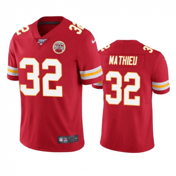 Men's Kansas City Chiefs #32 Tyrann Mathieu Red 2019 100th Season Vapor Untouchable Limited Stitched NFL Jersey