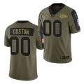 Men's Kansas City Chiefs Customized 2021 Olive Salute To Service Limited Stitched Jersey