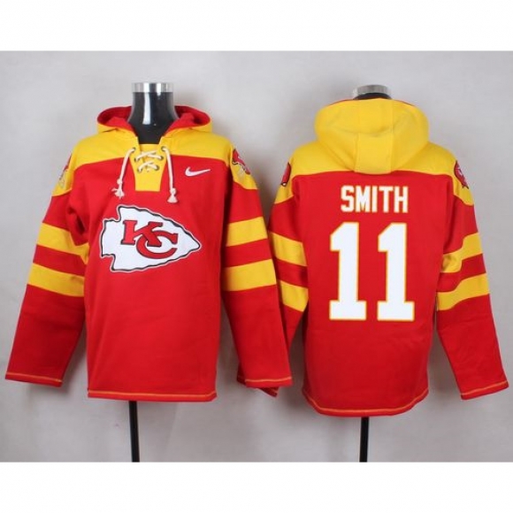 Nike Chiefs #11 Alex Smith Red Player Pullover NFL Hoodie