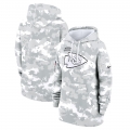 Women's Kansas City Chiefs Nike Arctic Camo 2024 Salute To Service Club Fleece Pullover Hoodie