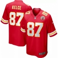 Men's Kansas City Chiefs #87 Travis Kelce Red Stitched Game Jersey