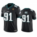 Men's Philadelphia Eagles #91 Fletcher Cox Black 2023 F.U.S.E. With John Madden Patch Vapor Limited Stitched Football Jersey