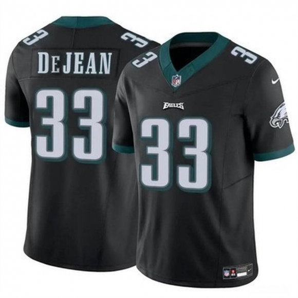 Men's Philadelphia Eagles #33 Cooper DeJean Black 2024 Draft Vapor Untouchable Limited Stitched Football Jersey