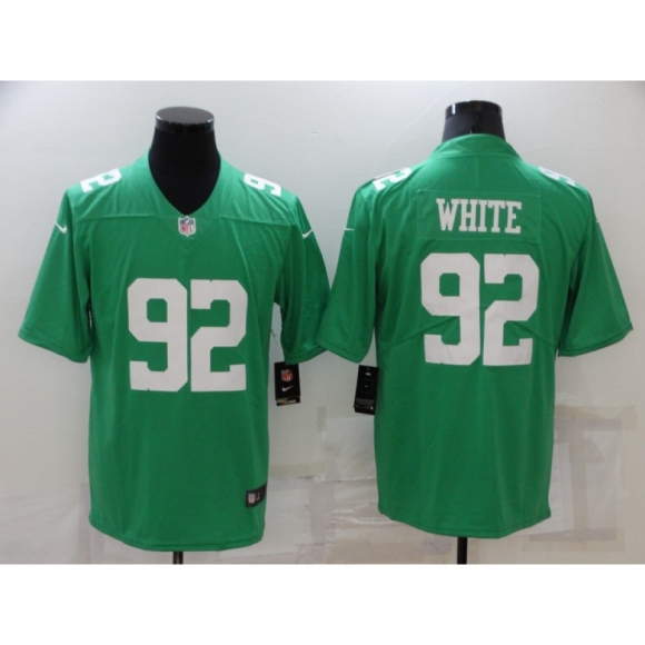 Men's Philadelphia Eagles #92 Reggie White Green Throwback Vapor Untouchable Limited Stitched Jersey