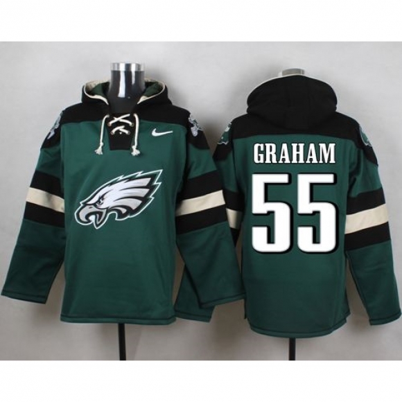 Nike Eagles #55 Brandon Graham Midnight Green Player Pullover NFL Hoodie