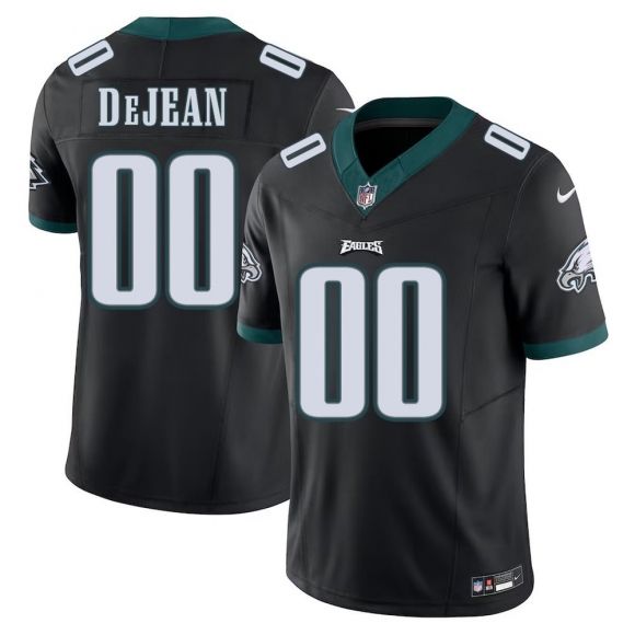 Men's Philadelphia Eagles Cooper DeJean Nike Black 2024 NFL Draft Alternate Player F.U.S.E. Vapor Untouchable Limited Stitched Football Jersey