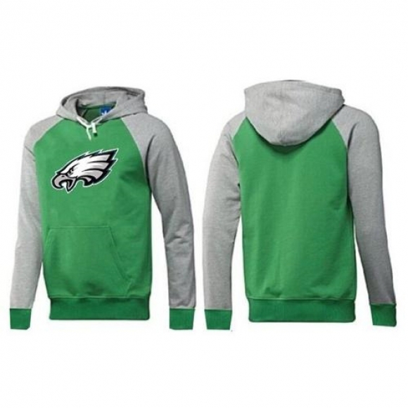 Philadelphia Eagles Logo Pullover Hoodie Green & Grey