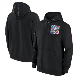 Men's Philadelphia Eagles Black 2023 Crucial Catch Club Pullover Hoodie