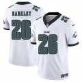 Men's Philadelphia Eagles #26 Saquon Barkley White F.U.S.E. Vapor Untouchable Limited Stitched Football Jersey