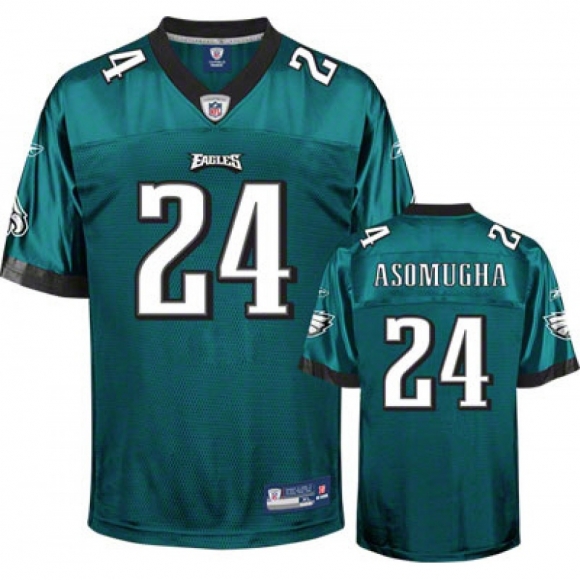 Eagles #24 Nnamdi Asomugha Green Stitched Youth NFL Jersey