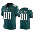 Men's Philadelphia Eagles Active Player Custom Green 2023 F.U.S.E. With John Madden Patch Vapor Limited Stitched Football Jersey