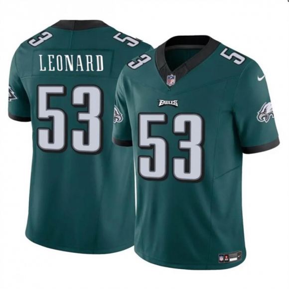 Men's Philadelphia Eagles #53 Shaquille Leonard Green 2023 F.U.S.E. Throwback Vapor Untouchable Limited Stitched Football Jersey