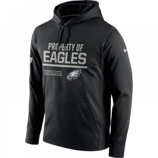 Men's Philadelphia Eagles Nike Black Circuit Property Of Performance Pullover Hoodie