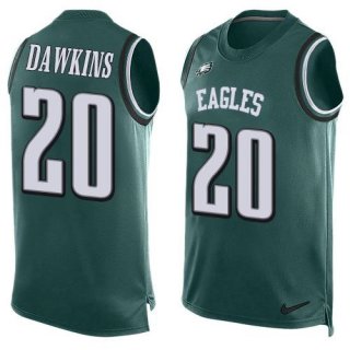 Nike Eagles #20 Brian Dawkins Midnight Green Team Color Men's Stitched NFL Limited Tank Top Jersey