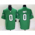 Men's Philadelphia Eagles #0 D'andre Swift Green 2023 F.U.S.E. Vapor Untouchable Stitched Football Jersey