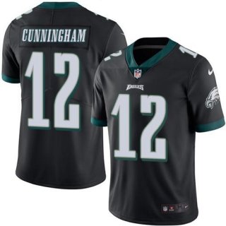 Nike Eagles #12 Randall Cunningham Black Youth Stitched NFL Limited Rush Jersey