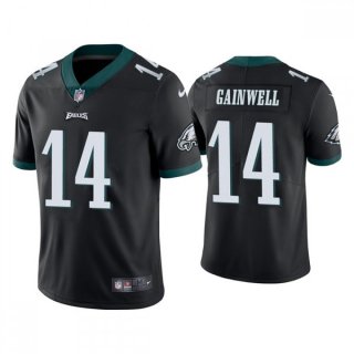 Men's Philadelphia Eagles #14 Kenneth Gainwell Black Vapor Untouchable Limited Stitched Jersey