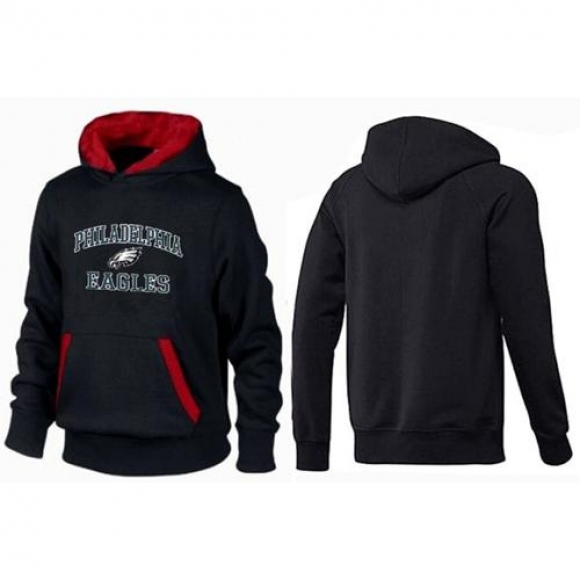 Philadelphia Eagles Heart & Soul Pullover Hoodie Black & Red