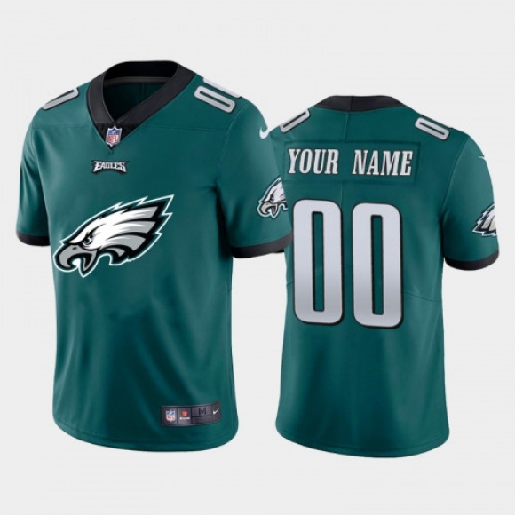 Men's Philadelphia Eagles ACTIVE PLAYER Custom 2020 Green Team Big Logo Limited Stitched Jersey