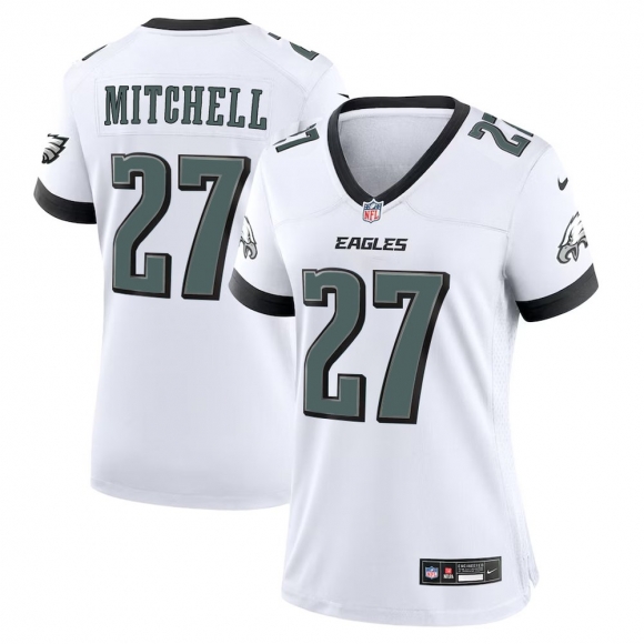 Womens Nike Quinyon Mitchell Midnight Kelly White Philadelphia Eagles Team Game Jersey