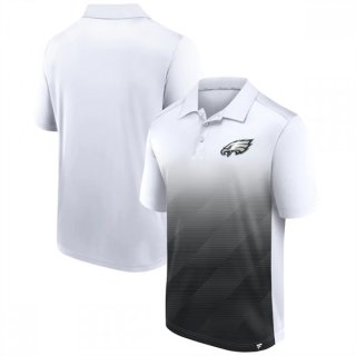 Men's Philadelphia Eagles White/Black Iconic Parameter Sublimated Polo