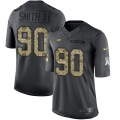 Nike Eagles #90 Marcus Smith II Black Men's Stitched NFL Limited 2016 Salute To Service Jersey