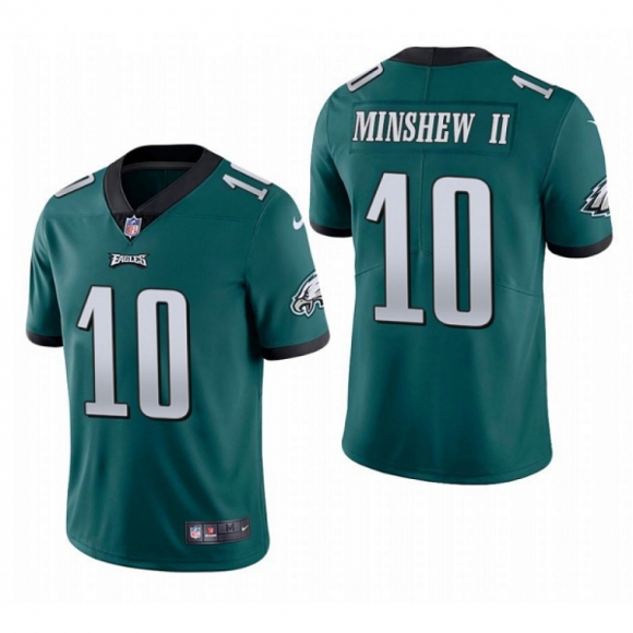 Men's Philadelphia Eagles #10 Gardner Minshew II Green Vapor Untouchable Limited Stitched Jersey