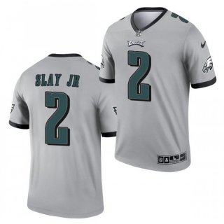 Men's Philadelphia Eagles #2 Darius Slay JR Silver Inverted Legend Stitched Football Jersey