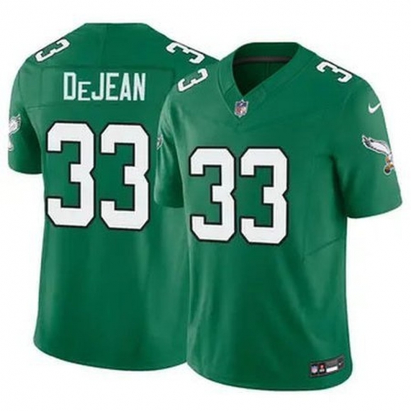 Men's Philadelphia Eagles #33 Cooper DeJean Green 2024 Draft F.U.S.E Vapor Untouchable Throwback Limited Stitched Football Jersey