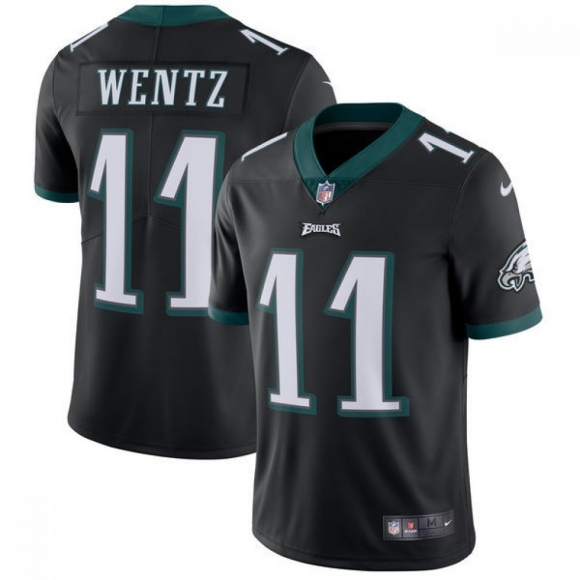 Men's Philadelphia Eagles #11 Carson Wentz Nike Black Vapor Untouchable Limited Stitched NFL Jersey