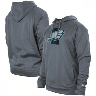 Men's Philadelphia Eagles Gray New Era Training Camp Raglan Pullover Hoodie