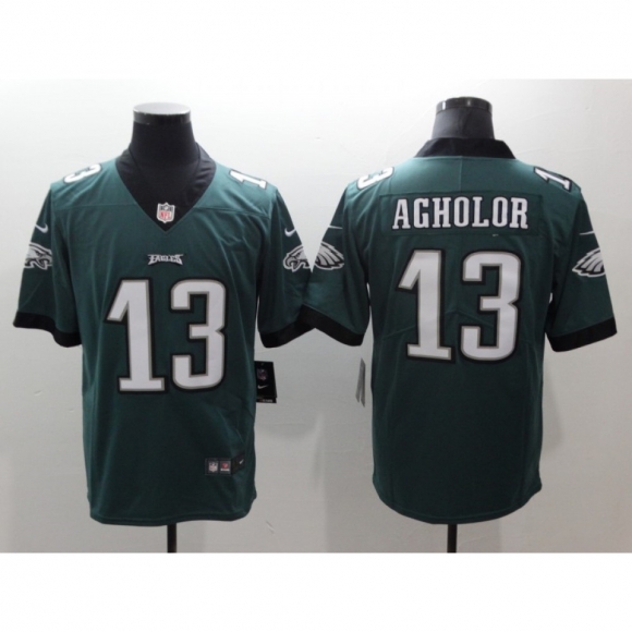 Men's Philadelphia Eagles #13 Nelson Agholor Green Vapor Untouchable Limited Stitched NFL Jersey