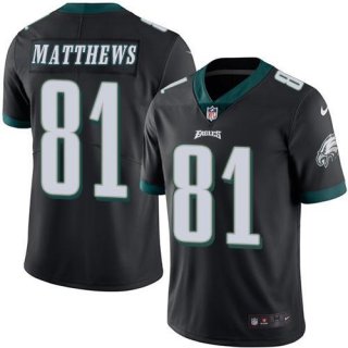 Nike Eagles #81 Jordan Matthews Black Men's Stitched NFL Limited Rush Jersey