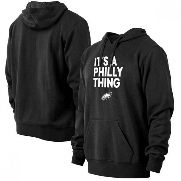 Men's Philadelphia Eagles Black Pullover Hoodie