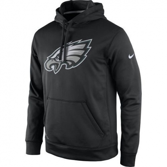 Men's Philadelphia Eagles Nike Black Practice Performance Pullover Hoodie