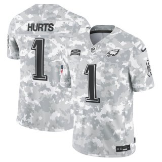 Men's Philadelphia Eagles Jalen Hurts Nike Arctic Camo 2024 Salute to Service Limited Jersey