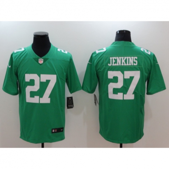 Men's Philadelphia Eagles #27 Malcolm Jenkins Green Throwback Vapor Untouchable Limited Stitched NFL Jersey