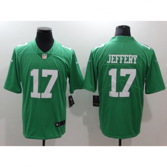 Men's Philadelphia Eagles #17 Alshon Jeffery Green Throwback Vapor Untouchable Limited Stitched NFL Jersey