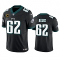 Men's Philadelphia Eagles #62 Jason Kelce Black 2023 F.U.S.E. Vapor Untouchable Limited Stitched Football Jersey