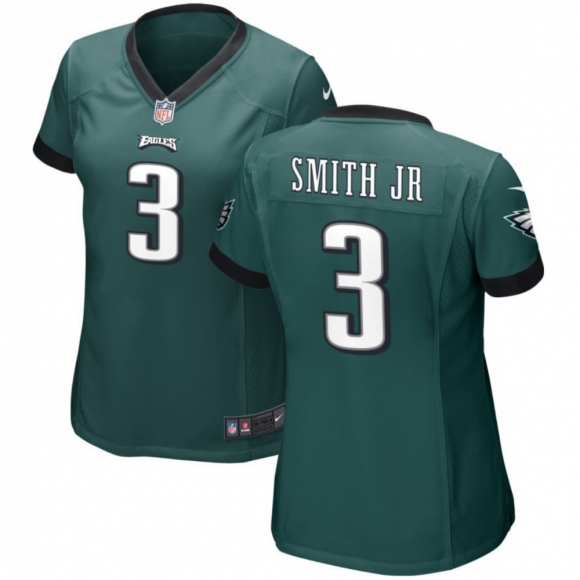 Women's Philadelphia Eagles #3 Nolan Smith JR. Green 2023 Draft Stitched Football Jersey(Run Small)