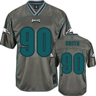 Nike Eagles #90 Marcus Smith Grey Men's Stitched NFL Elite Vapor Jersey